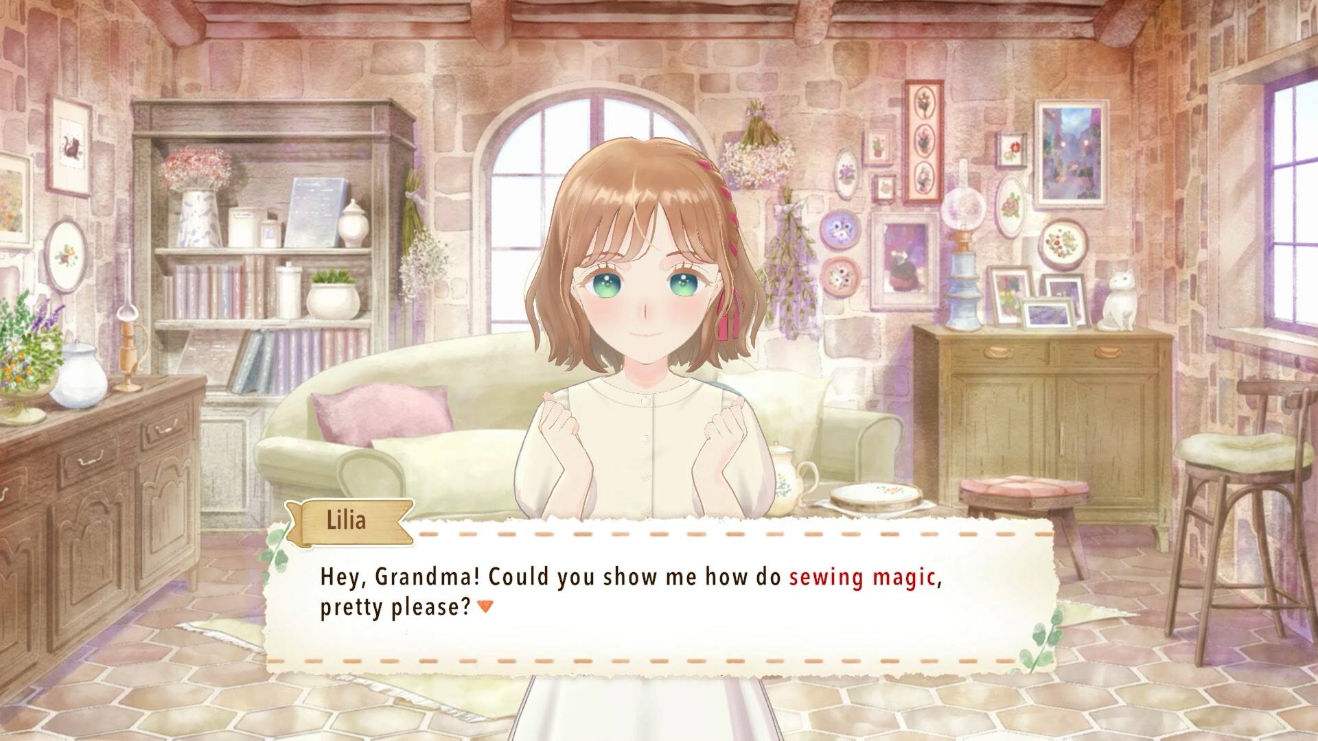 Lilia: Hey, Grandma! Could you show me how do sewing magic, pretty please?
