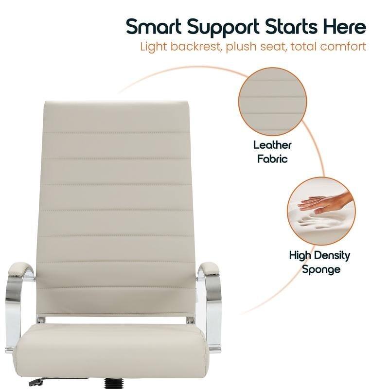 Smart Support Starts Here  
Light backrest, plush seat, total comfort  

- Leather Fabric  
- High Density Sponge
