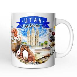 OrnamentallyYou - Artistic Utah State Themes and Landmarks Mug - White