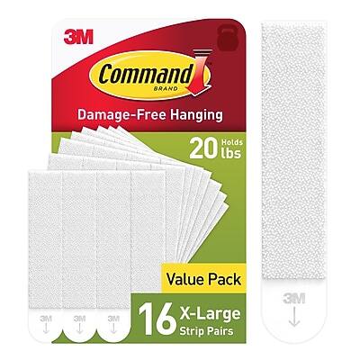 Command - Extra Large Hanging Strips, 20 lb., 16 Pairs/Pack (17217-16NA) - White
