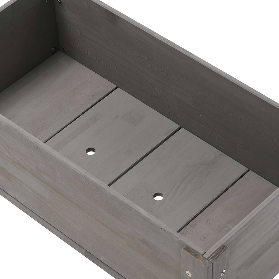 Box Collapsed Layout PAIHOME Natural Solid Wood Raised Garden Bed with Legs, Elevated ...