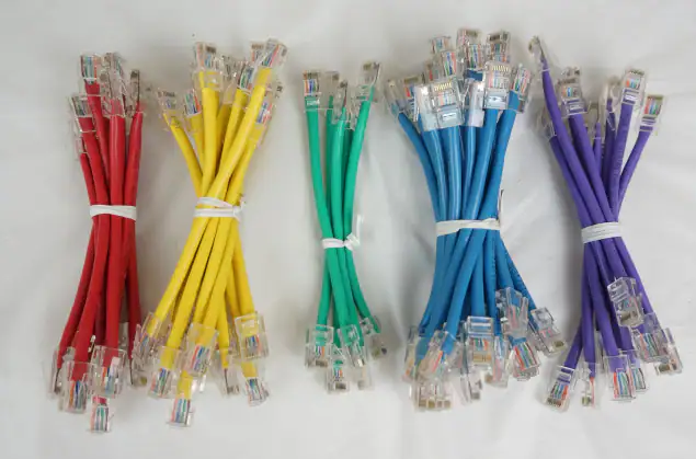 Front. Belkin - 6in Cat5e Rj45 Male-male Multi-color Snagless Patch Cable Kit - 10x Purple / 5x Teal / 10x Red / 15x Yellow / 25x Blue - Multi-color.