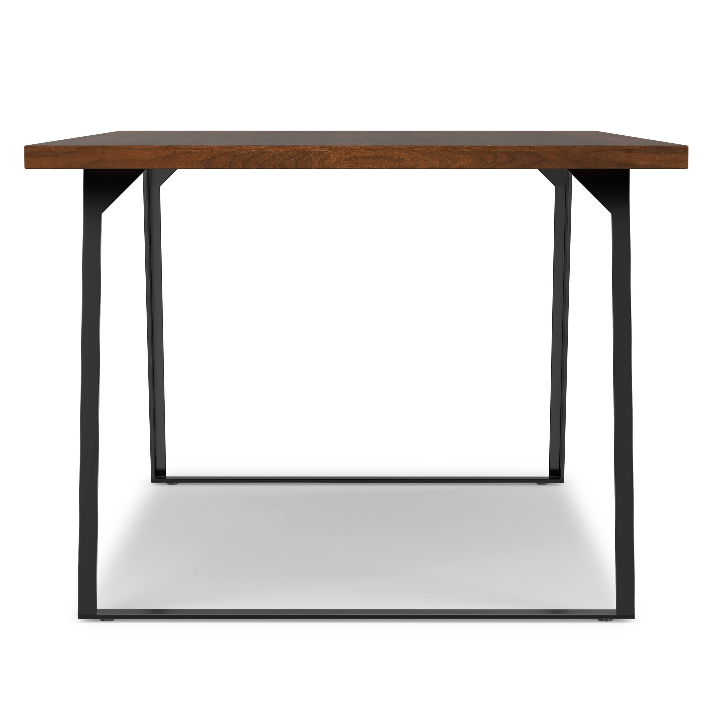 Alt View 1. Simpli Home - Lowry 66 inch x 40 inch Rectangle Modern Industrial Dining Table in Walnut Veneer - Walnut Veneer.