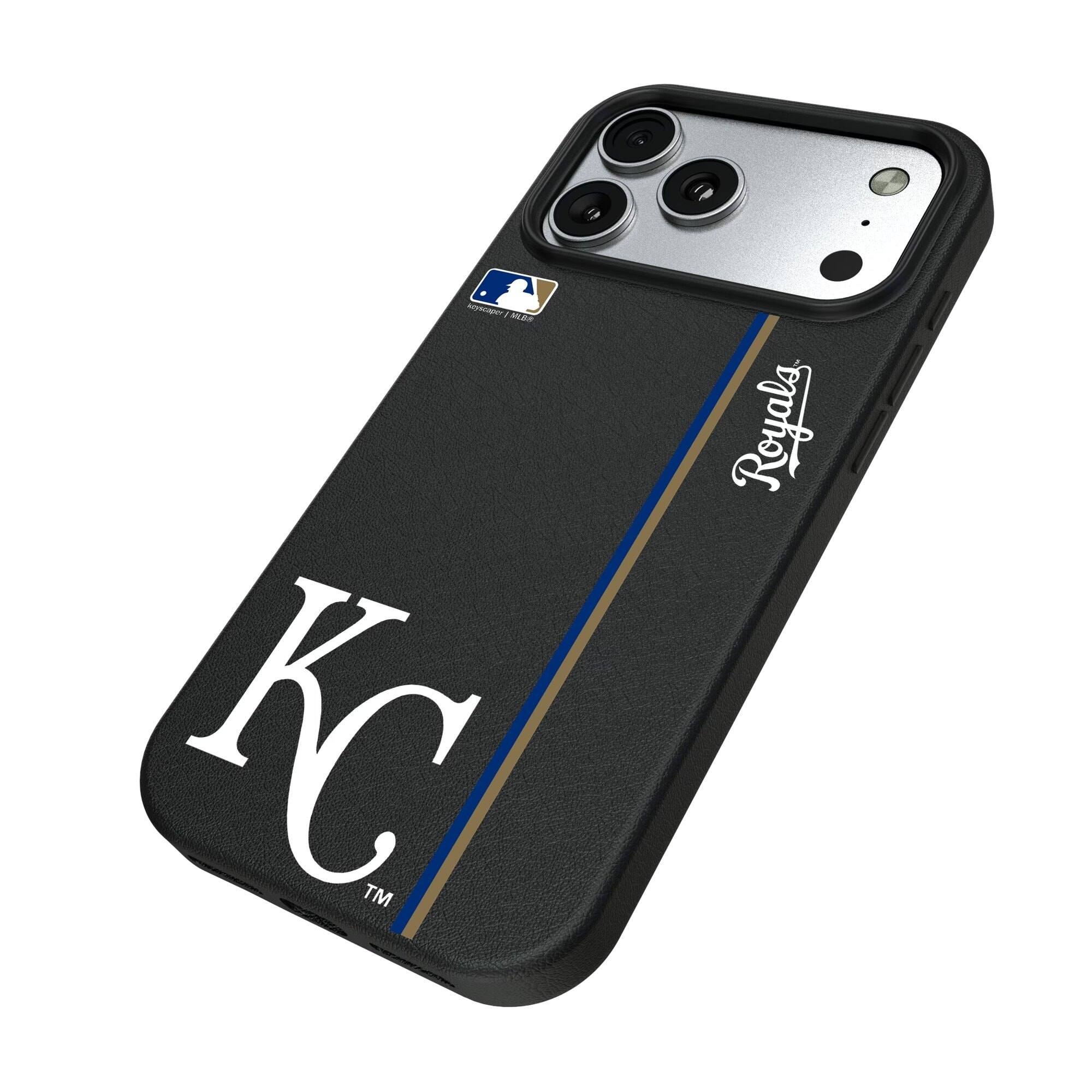 Alt View 1. Keyscaper - Kansas City Royals iPhone Magnetic Bump Case - 16 Pro Max - Black.