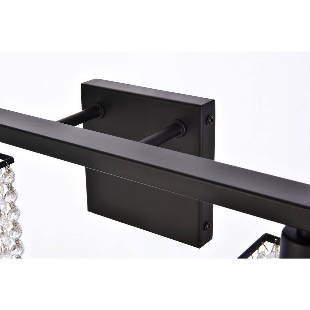 Back. Living District - Phineas 4 lights bath sconce in black with clear crystals - Black And Clear.