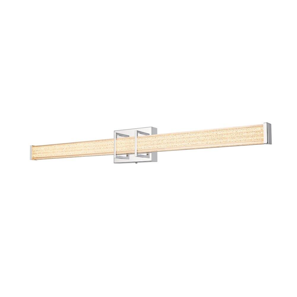 Left. Living District - Ivaan 36 Inch Led Wall Sconce In Chrome - Chrome.