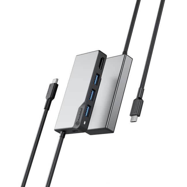 Alogic - Fusion CORE 5-in-1 USB-C Hub Compact Dock V2 - USB-C hub with HDMI, Ethernet, USB-A, and SD card reader, offering