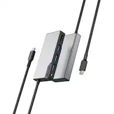 Front. Alogic - Alogic Fusion CORE 5-in-1 USB-C Hub Compact Dock V2 - USB-C hub with HDMI, Ethernet, USB-A, and SD card reader, offering.