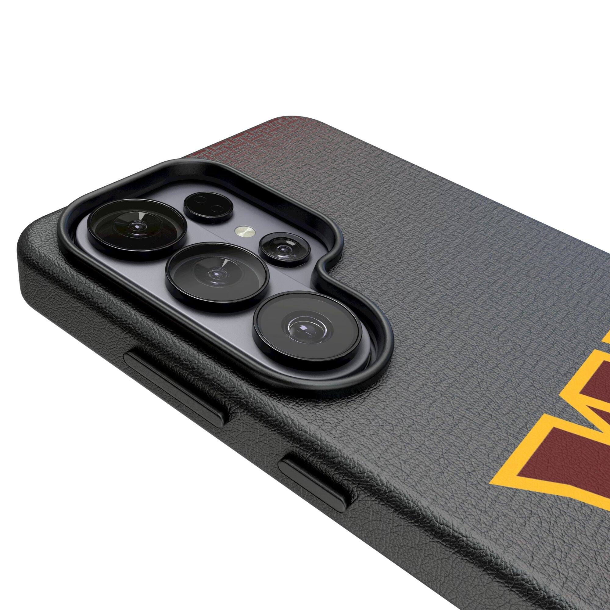 Alt View 2. Keyscaper - Washington Commanders Linen Galaxy Magnetic Bump Case - S25 Ultra - Black.