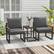 Alt View 1. Costway - 3 PCS Patio Furniture Set with Soft Cushions Aluminum Frame Weatherproof Outdoor - Gray.