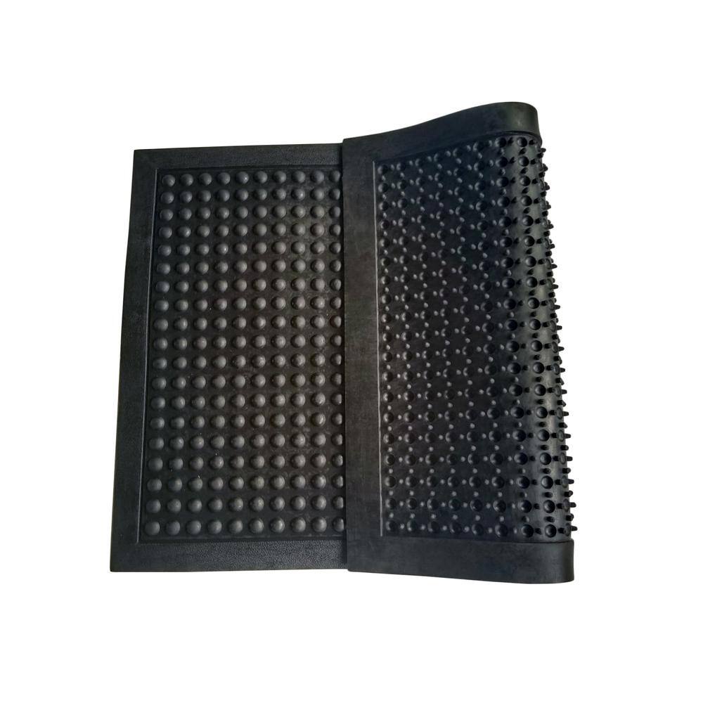 Left. Floortex - Doortex Black Anti-Fatigue BubbleMat - 24" x 35" - Black.