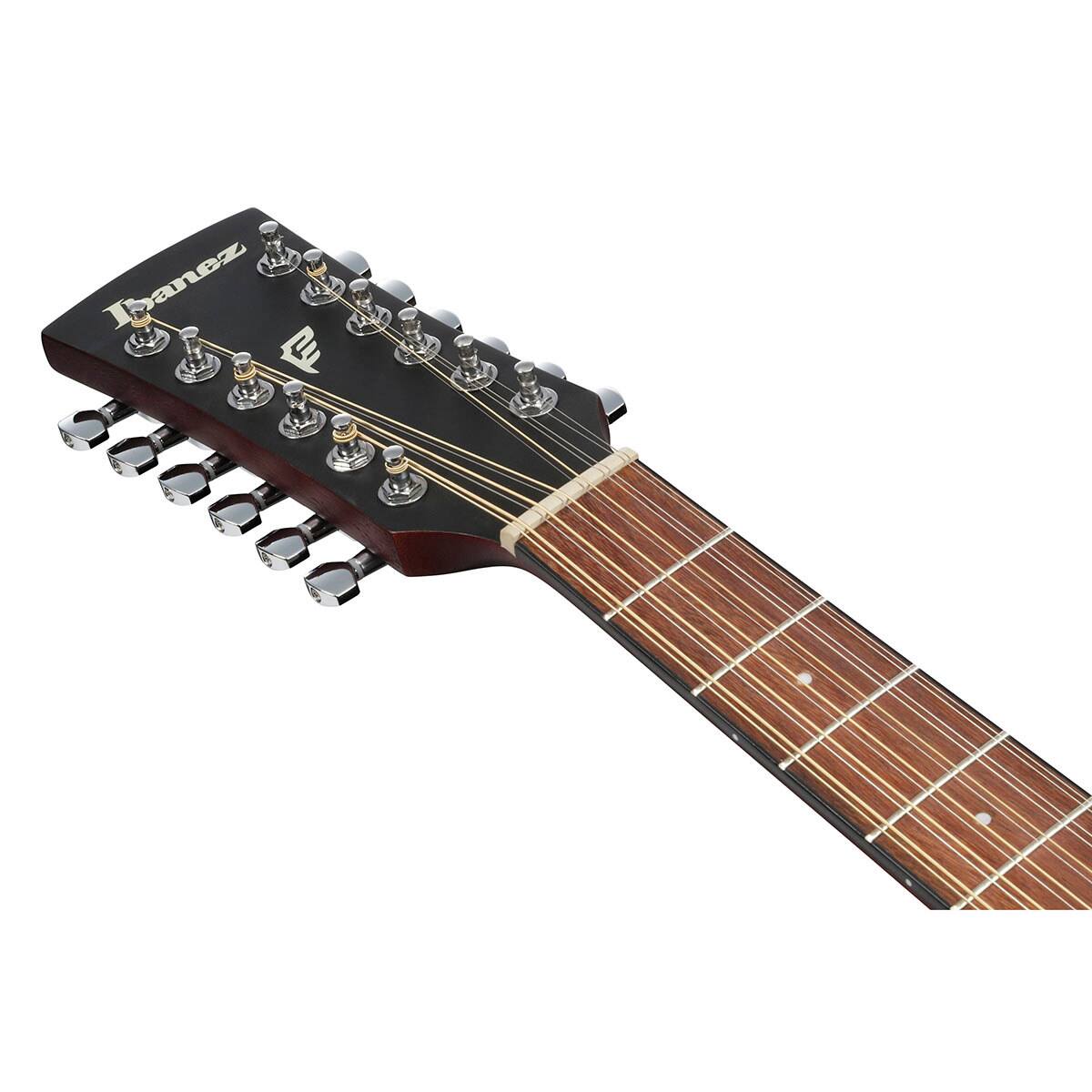 Alt View 7. Ibanez - Ibanez PF Series PF5412 12-String Acoustic Guitar, Weathered Black/Natural.