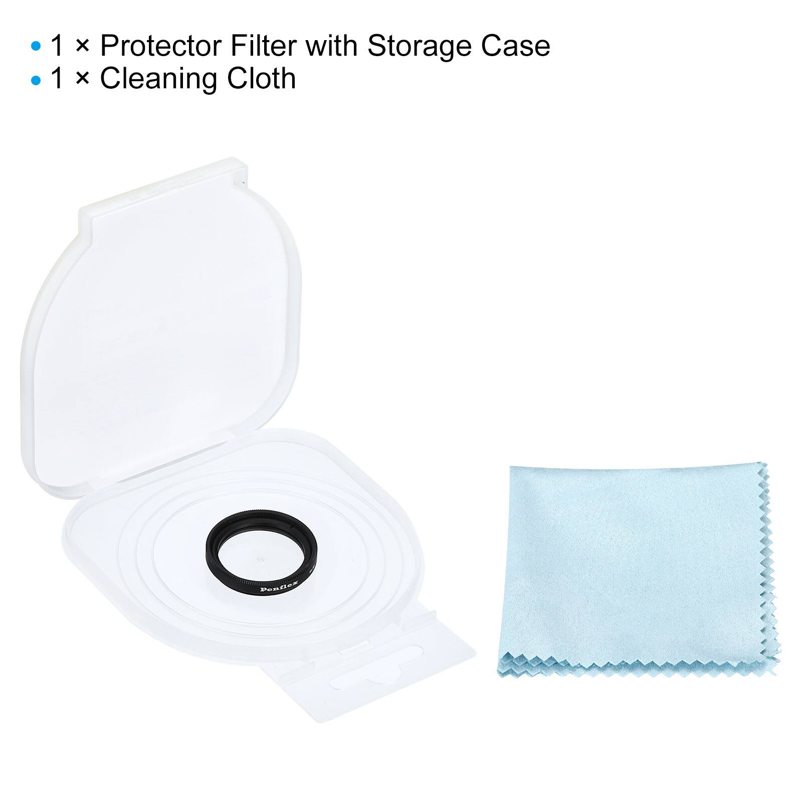 1 x Protector Filter with Storage Case  
1 x Cleaning Cloth