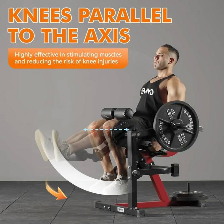 KNEES PARALLEL TO THE AXIS Highly effective in stimulating muscles and reducing the risk of knee injuries CVNE 45 LBS BARBEL STANDARD KGS 20.4