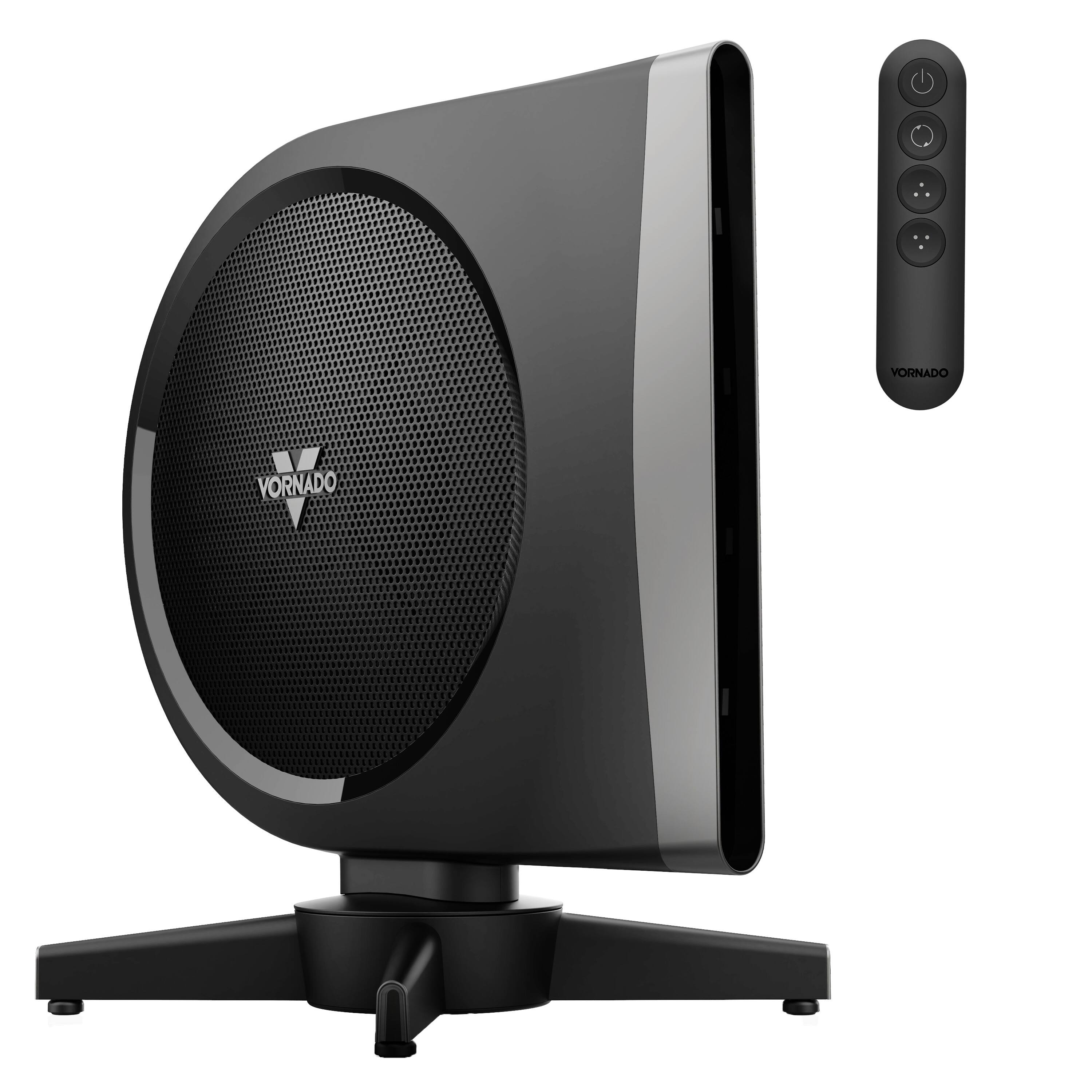 Vornado - Strata Compact Oscillating Floor Fan with Remote, Tower Fan for Whole Room Circulation - Black