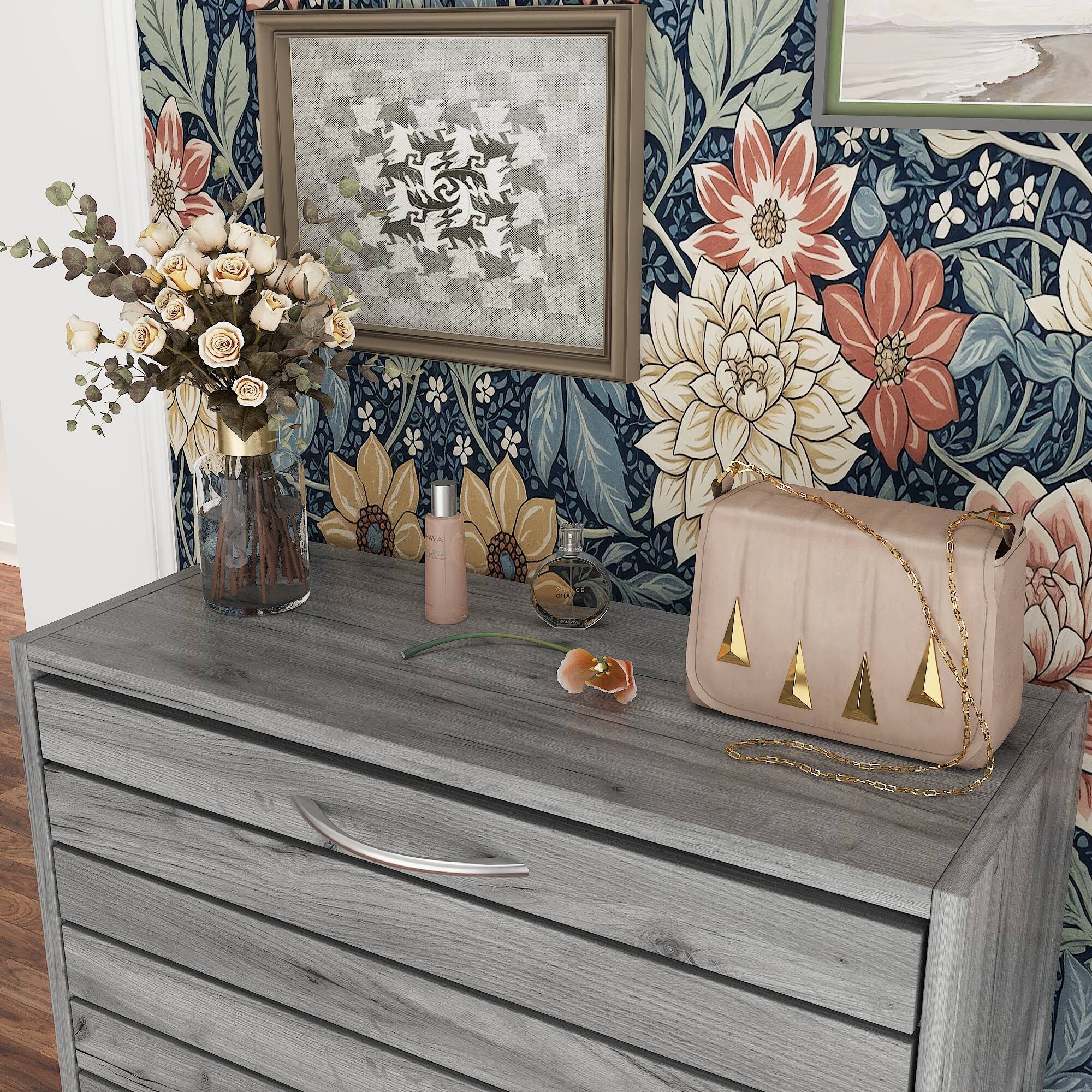 Alt View 7. Famapy - Famapy Flip - Down Desigh Shoe Racks Rustic Charm, Smart Storage Shoe Cabinet - Gray.