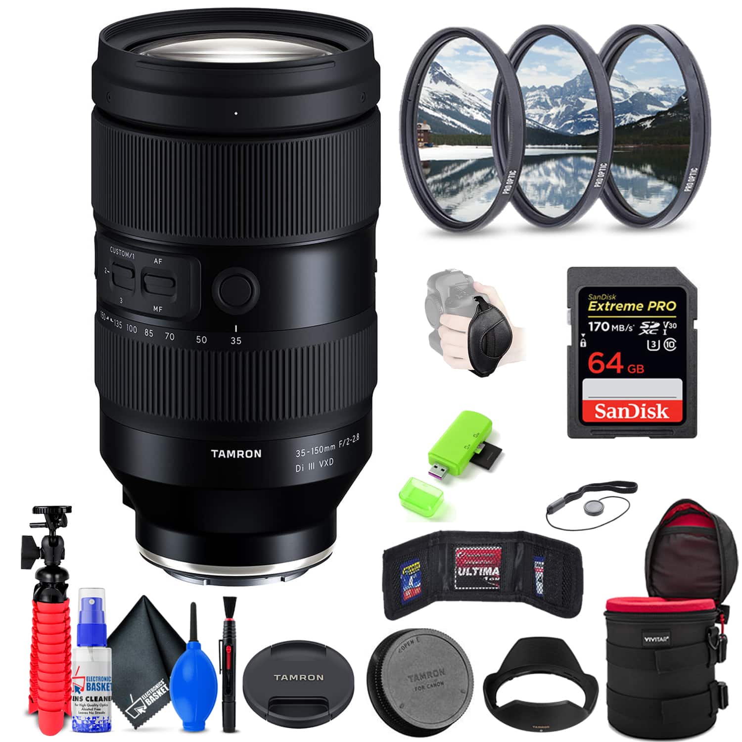 PRO OPTIC  
PRO OPTIC  
OPTIC  
CUSTOM/1  
AF  
E ME 135 100 85 70  
50  
I 35  
SanDisk Extreme PRO 170 MB/s V30 I i 3 10 64 GB  
TAMRON  
35-150mm F/2-28 Di III VXD  
SanDisk  
ULTIMA  
ELECTRONIC BASKET ENS CLEANI - - Qualify Totas Kockal - - - Reades !  
BASKET  
TAMRON  
COPEN TAMRON CANON AM  
TERBOO  
VIVITAR