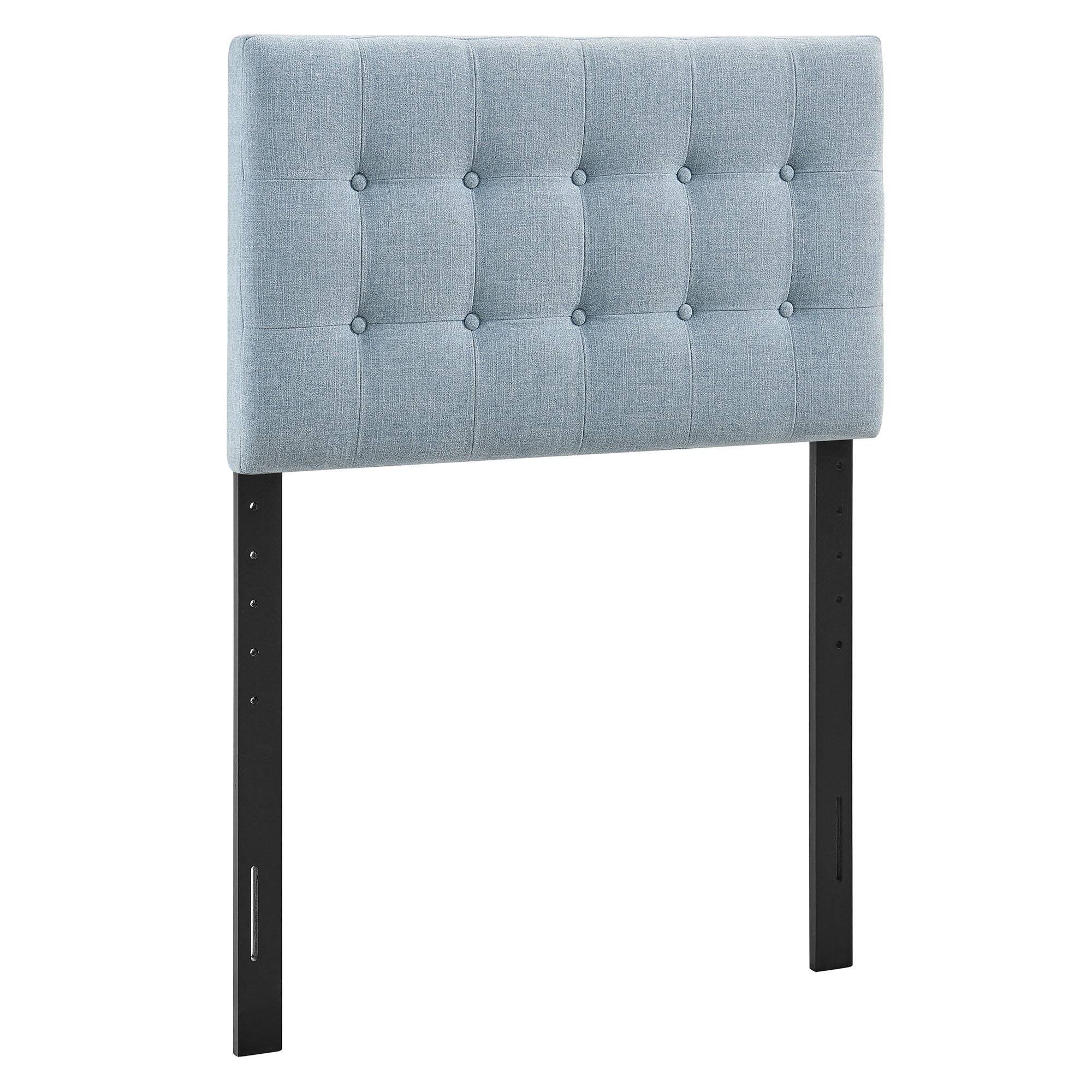Angle. Modway - Emily Upholstered Fabric Headboard by Modway - Sky Blue.