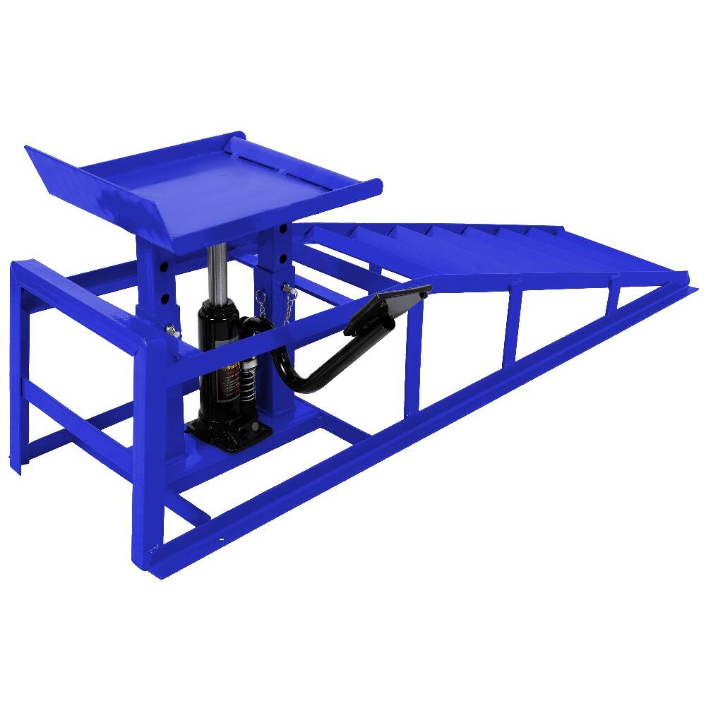 Alt View 1. Ropilly - Ropilly 5 Ton Hydraulic Car Ramps Truck Service Lifts with Pedal Auto Repair Frame 2 Pack Blue.