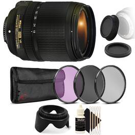 AF-S DX NIKKOR 18-140mm Lens for Nikon DSLR Cameras w/ Accessory Bundle - International Version - Black