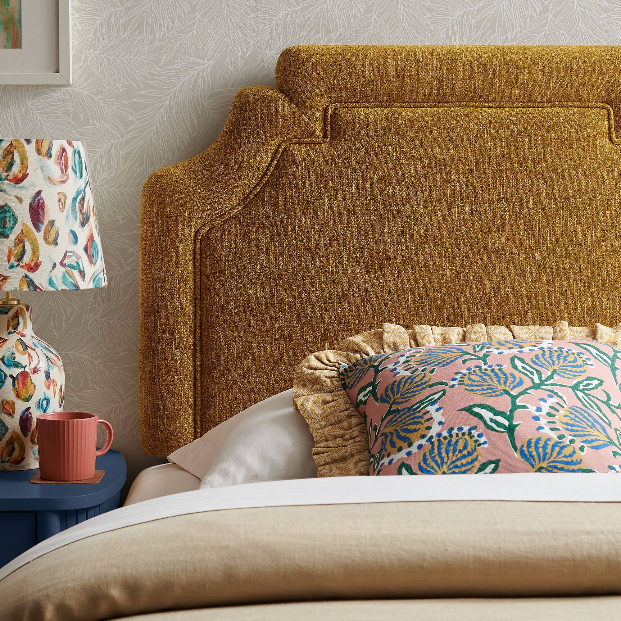 Alt View 1. Modway - Magnolia Upholstered Fabric Headboard by Modway - Copper.