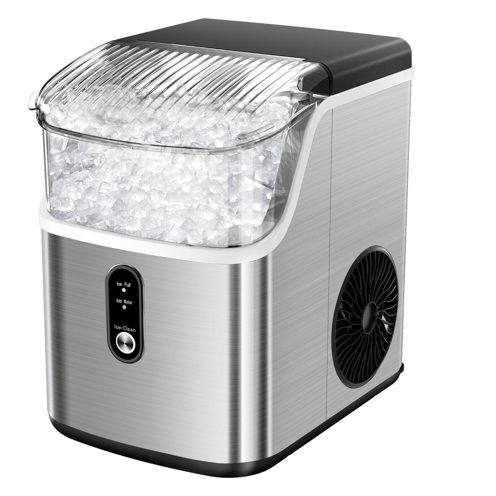 The text on the image reads:

- Ice Full
- Add Water
- Ice/Clean