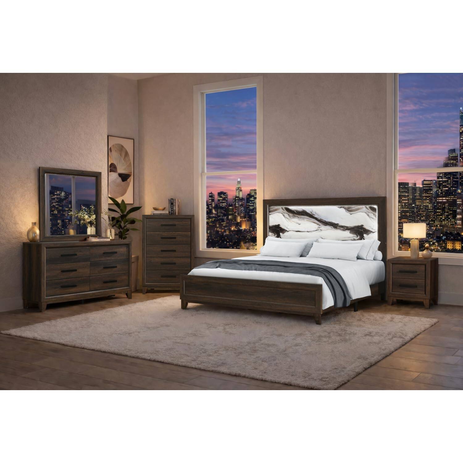 Back. Global Furniture USA - Harmony Brown Nightstand - Dark Brown.
