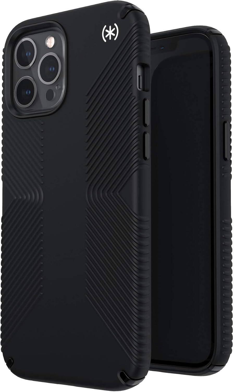 Back. Speck - Speck Presidio2 Grip Black Case - iPhone 12 Pro Max - Black.
