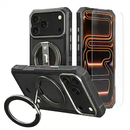 Mybat Pro - Renegade Series Case with Detachable Double-Sided Magnetic Stand for Apple iPhone 18 Pro Max / 17 Pro Max - Black