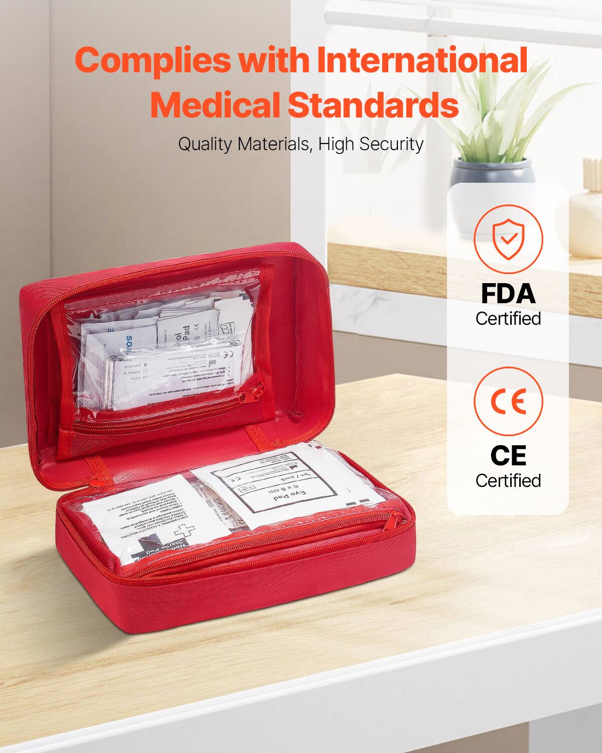 Complies with International Medical Standards  
Quality Materials, High Security  

FDA Certified  
CE Certified