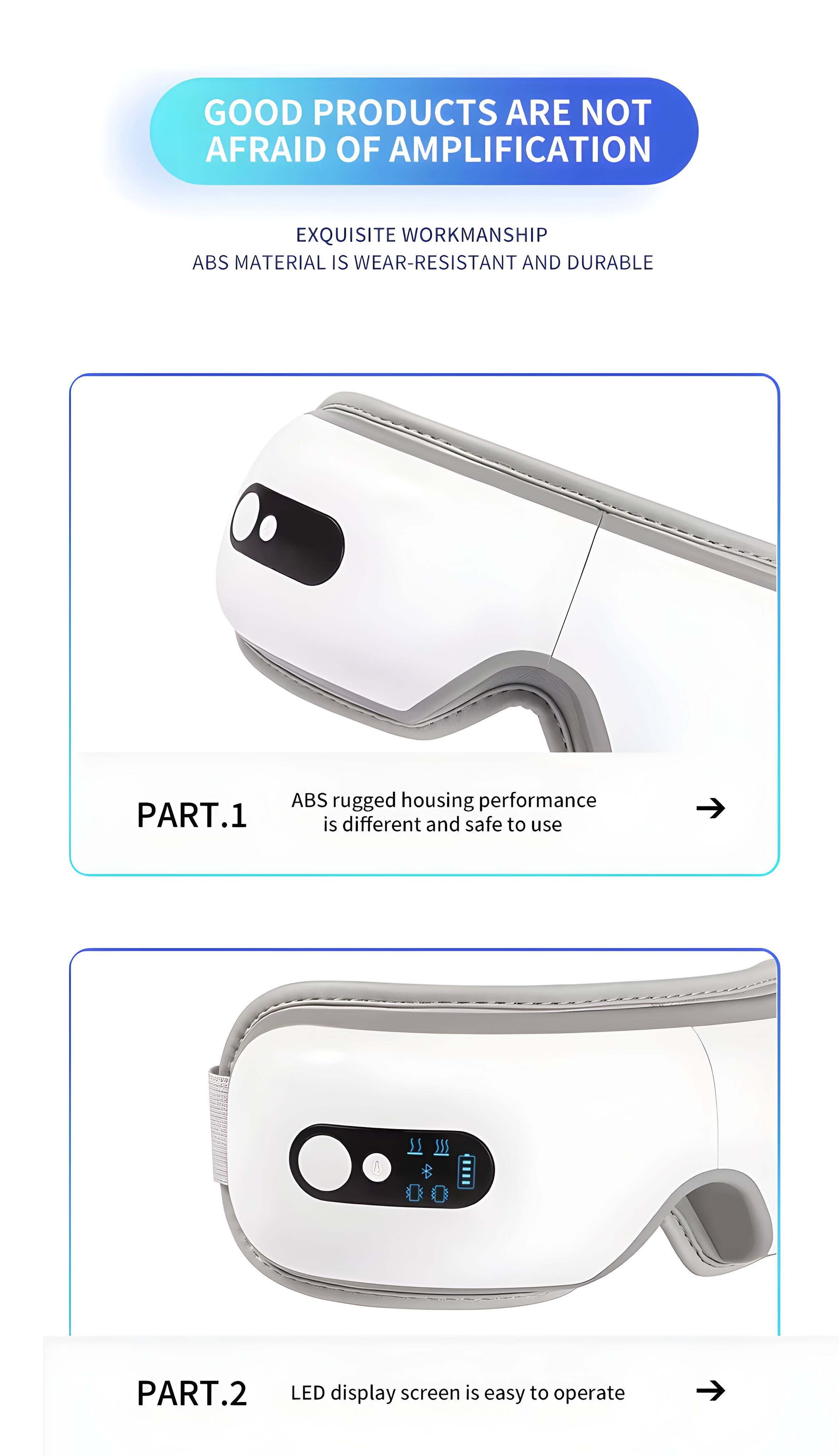 GOOD PRODUCTS ARE NOT AFRAID OF AMPLIFICATION

EXQUISITE WORKMANSHIP
ABS MATERIAL IS WEAR-RESISTANT AND DURABLE

PART.1
ABS rugged housing performance is different and safe to use

PART.2
LED display screen is easy to operate