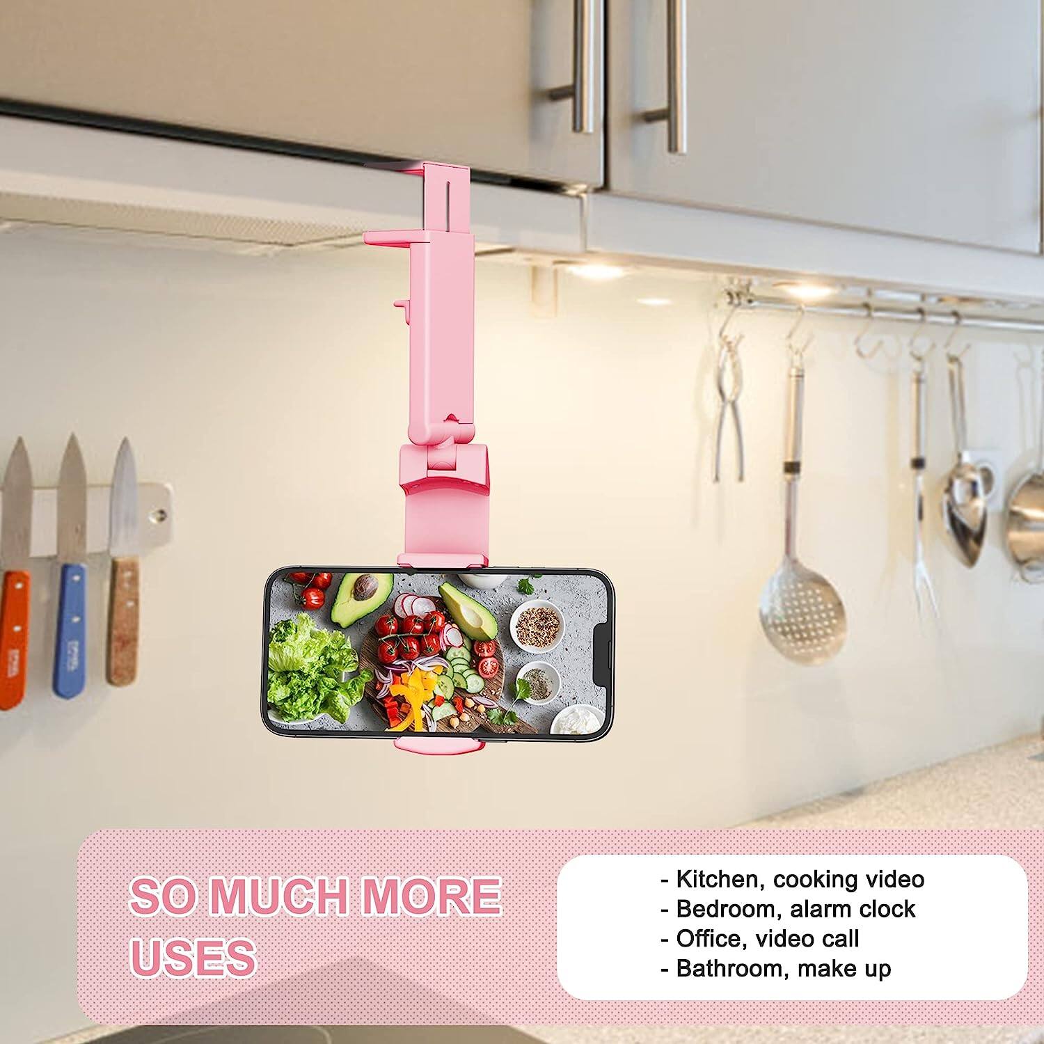 - Kitchen, cooking video
- Bedroom, alarm clock
- Office, video call
- Bathroom, make up