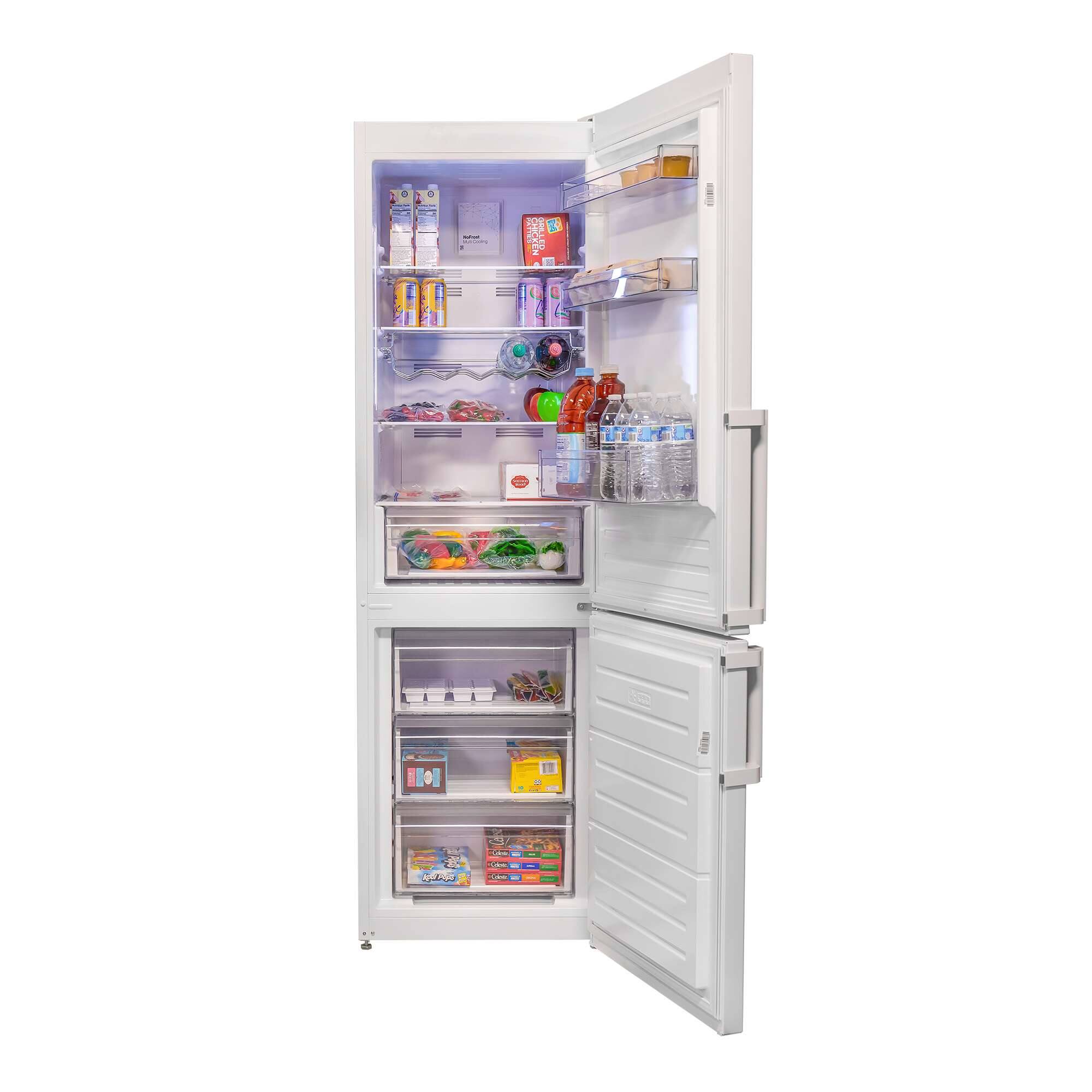 Angle. Conserv - Conserv 12 Cu. Ft. Garage Ready Bottom-Freezer Refrigerator No Frost Wine Rack ENERGY STAR 110 V - White.