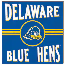 Jardine - Delaware Fightin' Hens 10'' x 10'' Retro Team Sign - Blue