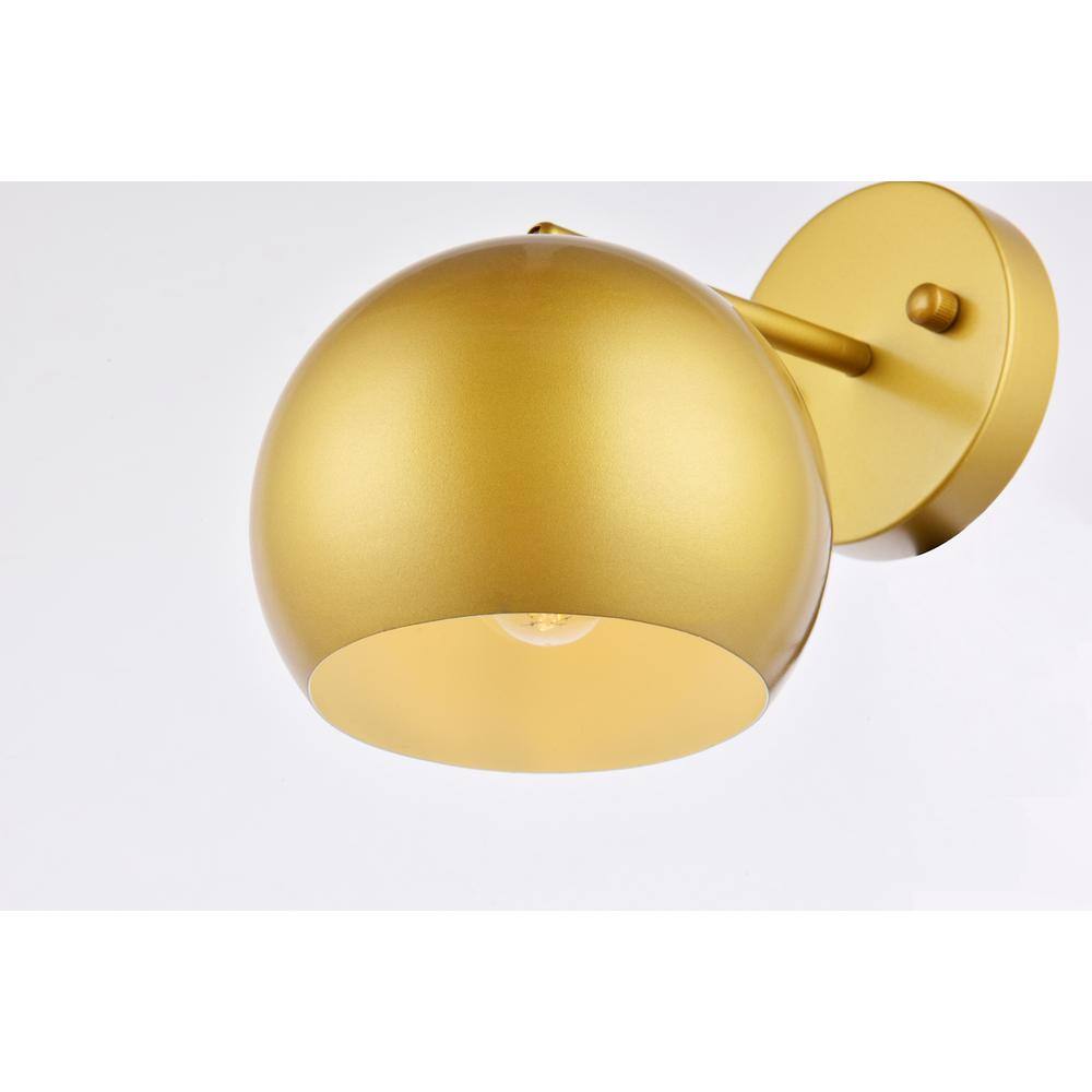 Alt View 3. Living District - Othello 1 light brass wall sconce - Brass.