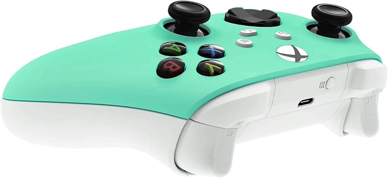 Back. Custom Controllerzz - Custom Wireless Controller for Xbox Series X|S, Xbox One, & PC - Mint Green.