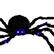 Alt View 6. Homcom - 3.25" Outdoor Halloween Decoration, Light-up Oversized Spider Halloween Prop with Light Up Bendable Legs - Black.