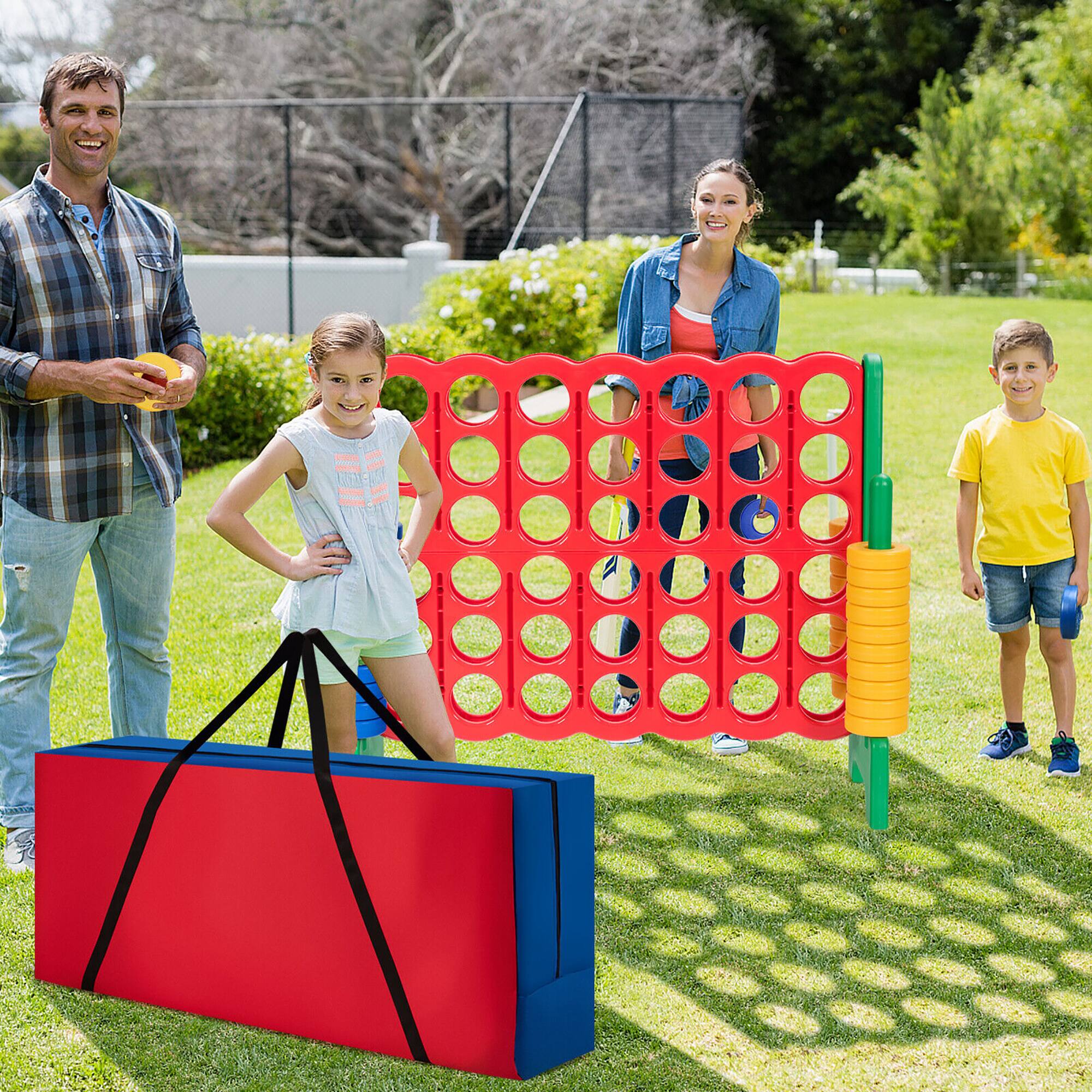 Alt View 3. Gymax - Gymax Giant 4-In-A-Row 4-to-Score Game with bag Indoor Outdoor Party Family Time Game - Red,Blue,Yellow,Green.