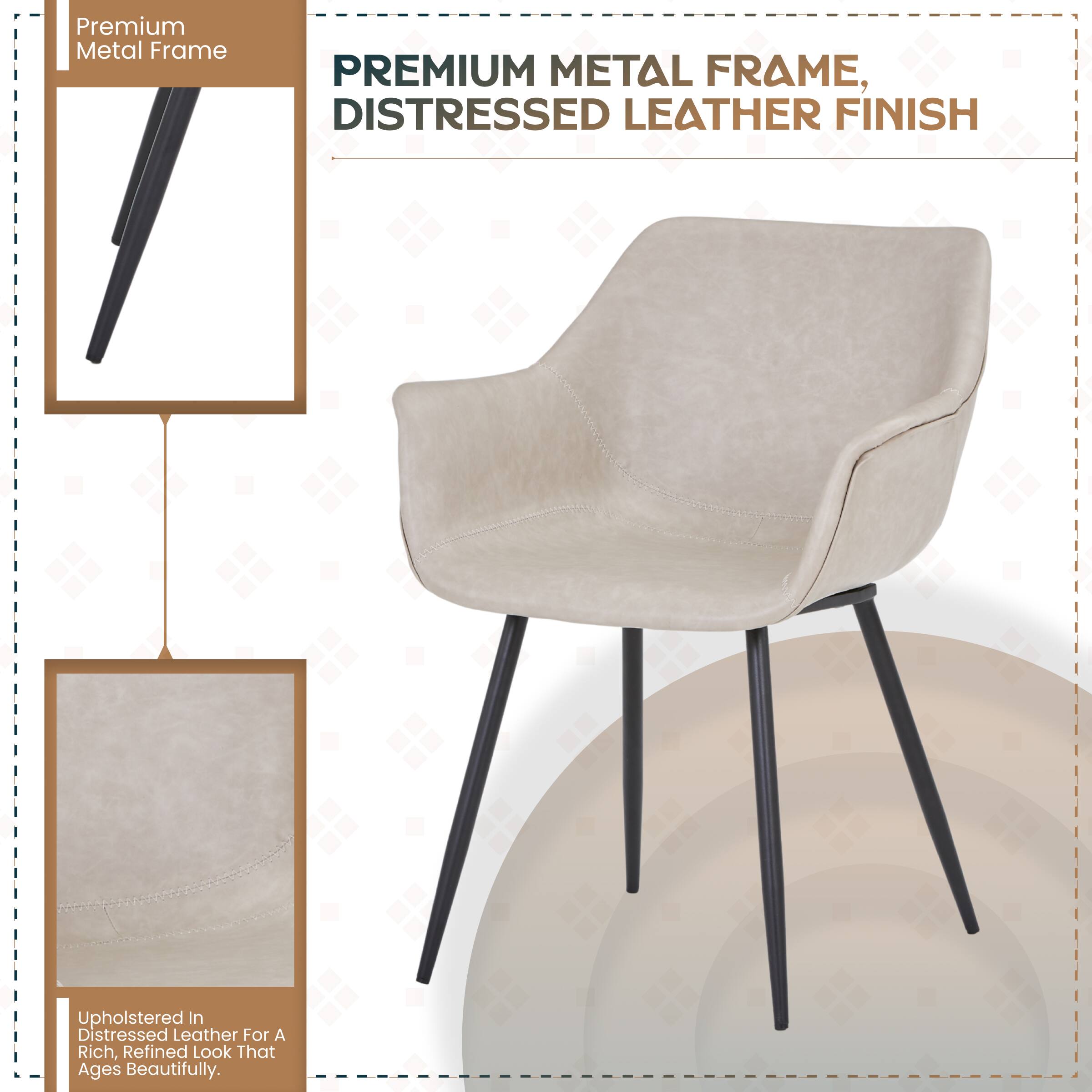 Premium Metal Frame

PREMIUM METAL FRAME, DISTRESSED LEATHER FINISH

Upholstered in Distressed Leather for a Rich, Refined Look That Ages Beautifully.