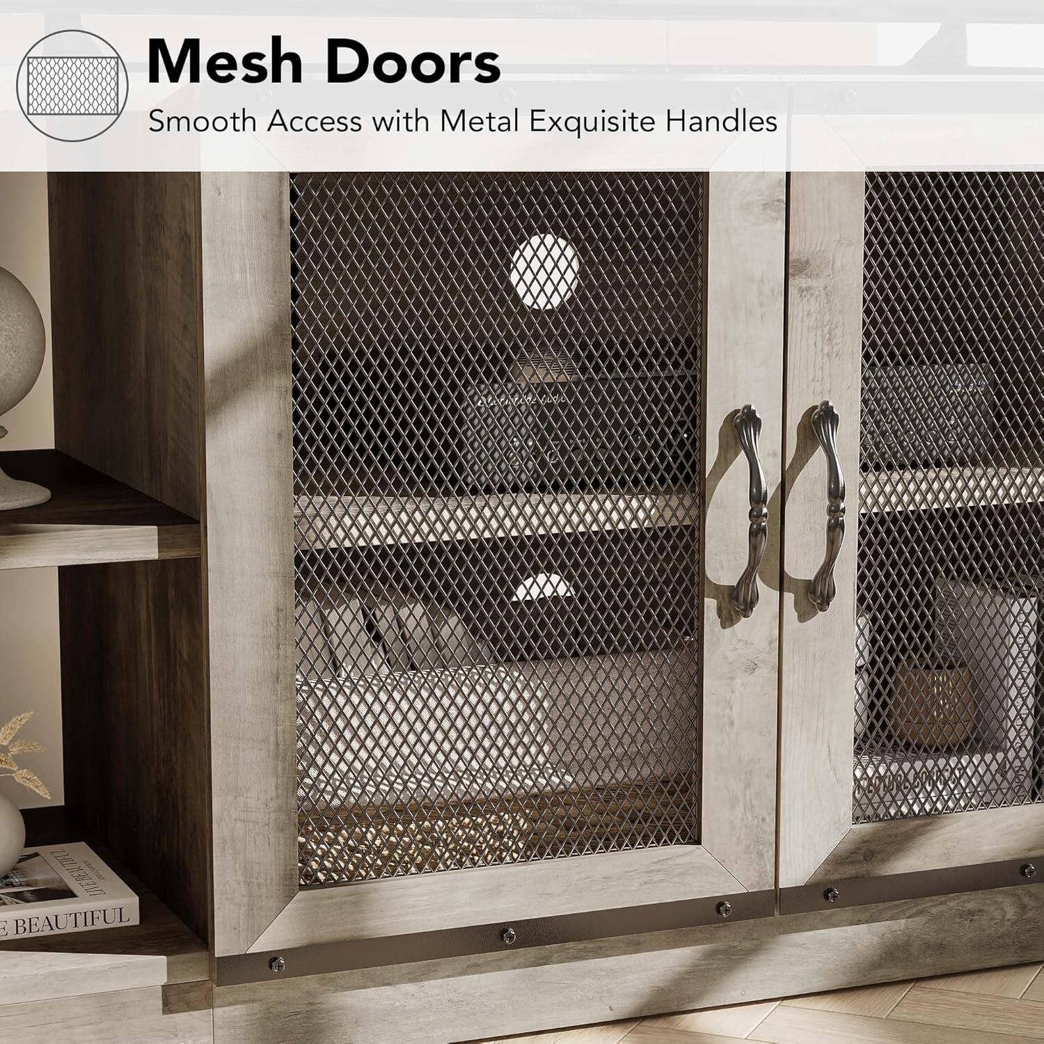 Mesh Doors  
Smooth Access with Metal Exquisite Handles
