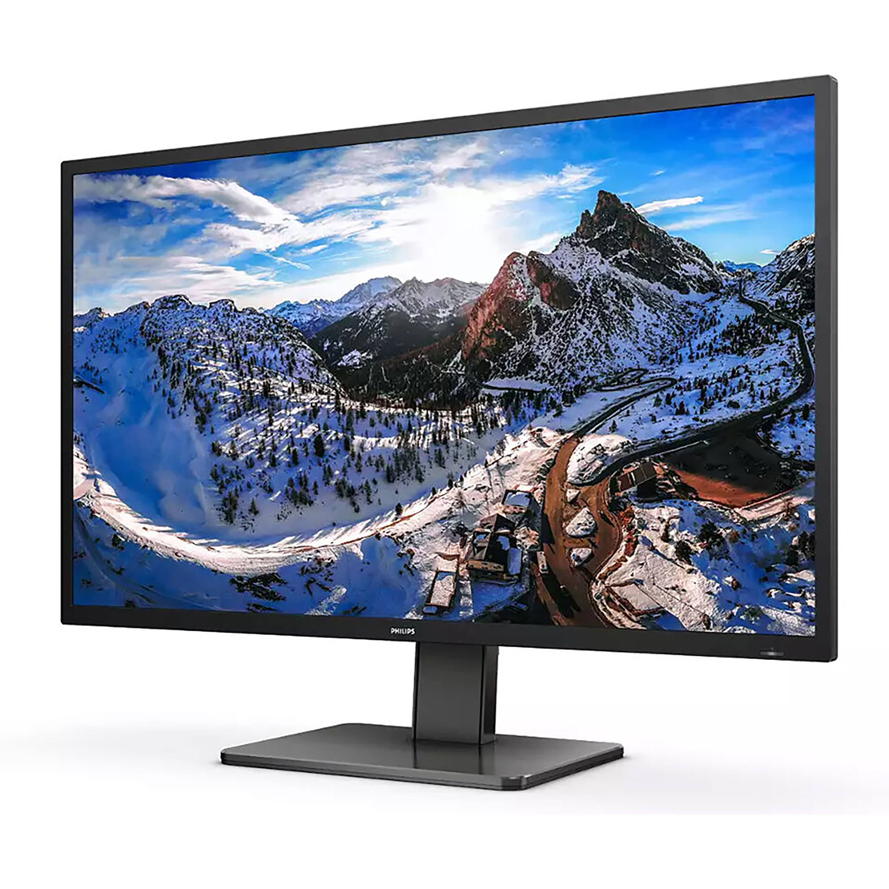 Left. Philips - 439P1 42.5" VA LCD 4K UHD Monitor with MultiView - Black.