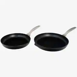 Swiss Diamond - CHD Nonstick Fry Pan Duo, 9.5-Inch & 11-Inch, 2-Piece Set - Black