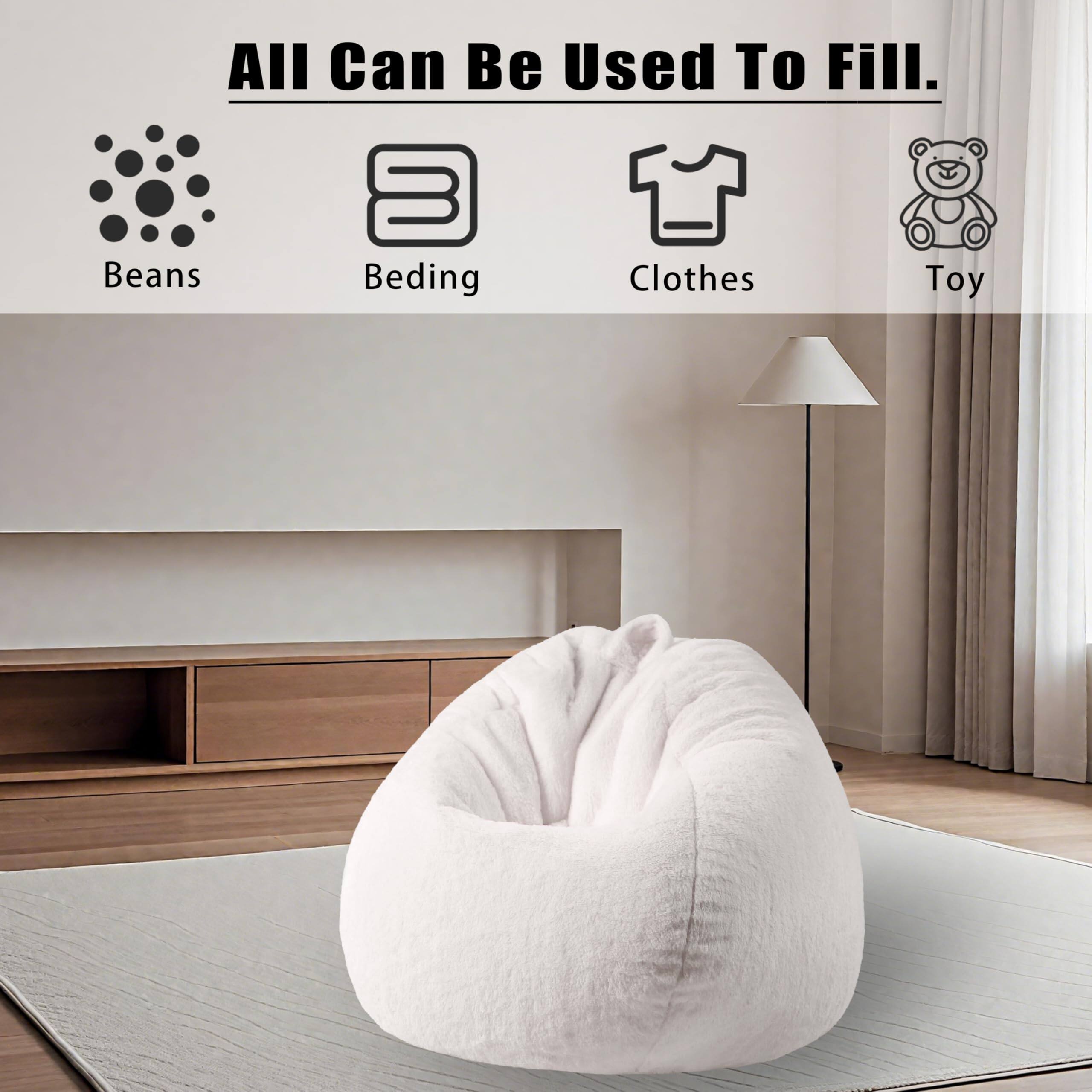 All Can Be Used To Fill.

Beans  
Bedding  
Clothes  
Toy