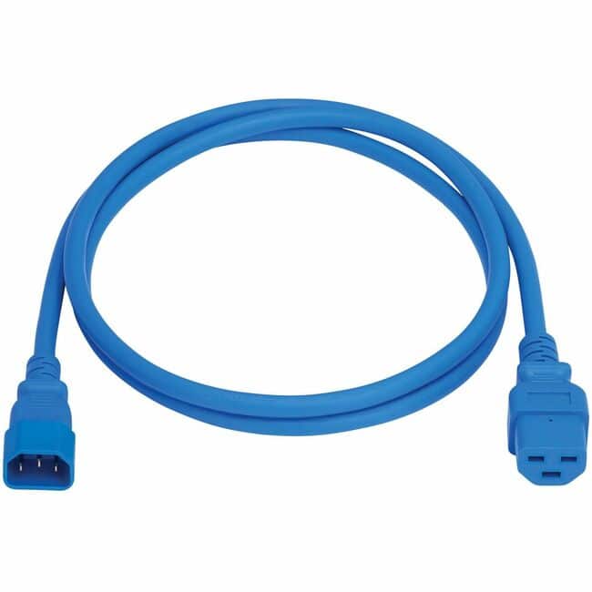 Eaton Tripp Lite Series Power Cord, C14 to C21 - Heavy-Duty, 15A, 250V, 14 AWG, 5 ft. (1.5 m), For Computer - Blue
