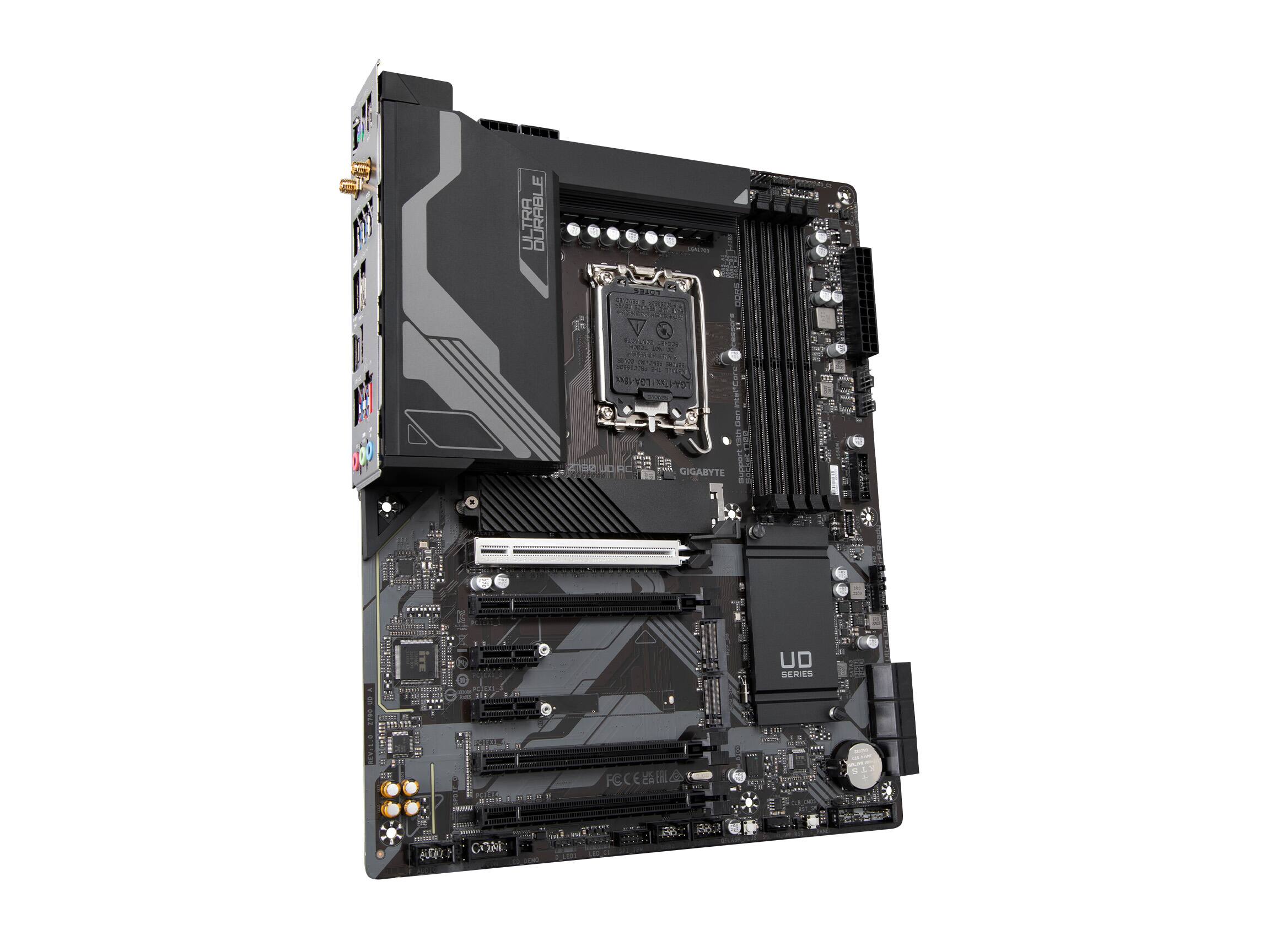 Alt View 13. GIGABYTE - Z790 UD AC (Socket 1700) USB 3.2 Gen2 INTEL Motherboard - Black.