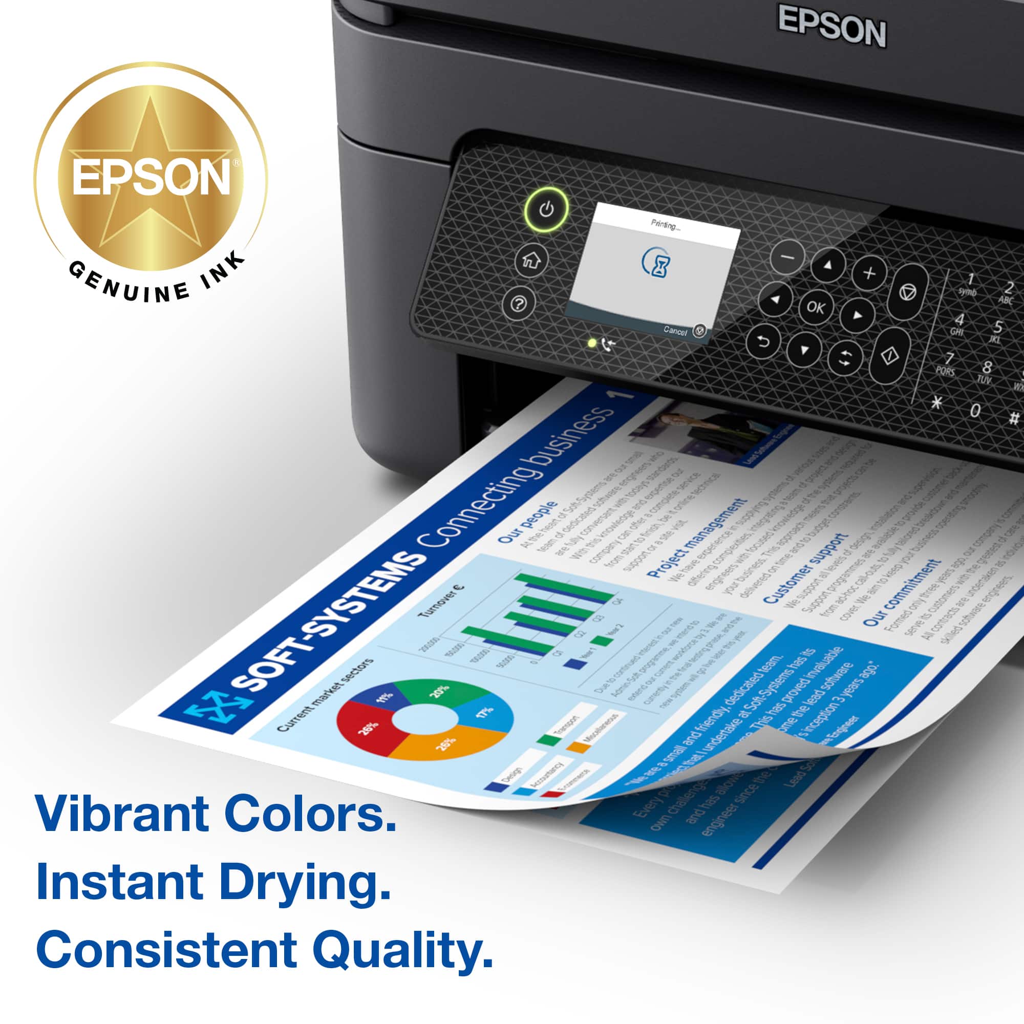 EPSON Photo - GENUINE INK + 1 2 3 4 Cansar CH 5 MI 7 PORS 8 TUM 0 # business - setat - 1 nota i nto ntk - Stlms haes 106 Connecting Our people Stw 1eo d M naett NPA T cnt em CE N e h 1 T ea management v0 Te I soddns - 1 Project oee epener Caberd Customer cve commitment Land S C s4 %ow 5 Tumnover COHe bh crtone vhak SOFT-SYSTEMS Our Tromed T Ians Sced 1 1 SOFT vecters ve, Co leat hes nabaie 5 NE Syteme a ar, marea 22% Da Iaterie natant vet dedicated proved leed seM - hes the Current Yedy This osn 20% nempen Mecarani undertake I pg 20% mad THrg ersnaca te Lesd dalleng alows since Every hes Vibrant Colors. Instant Drying. Consistent Quality.