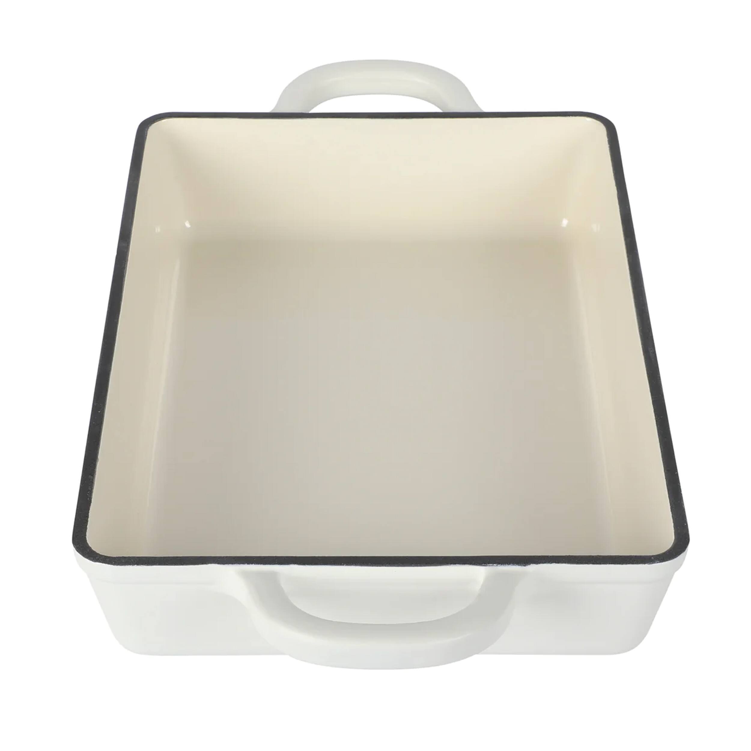 Alt View 2. Crockpot - Crockpot Artisan 13 Inch Enameled Cast Iron Lasanga Pan in Linen.