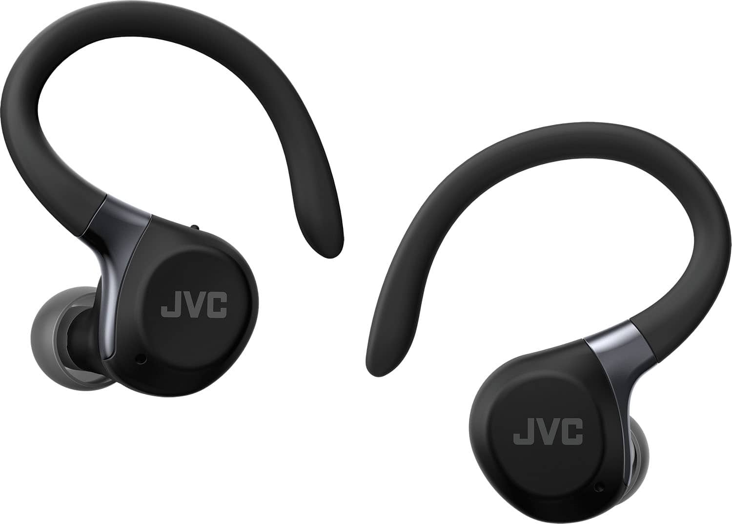 JVC - Fitness True Wireless In-Ear Bluetooth Headphones HAEC75TB - Black - Front_Zoom