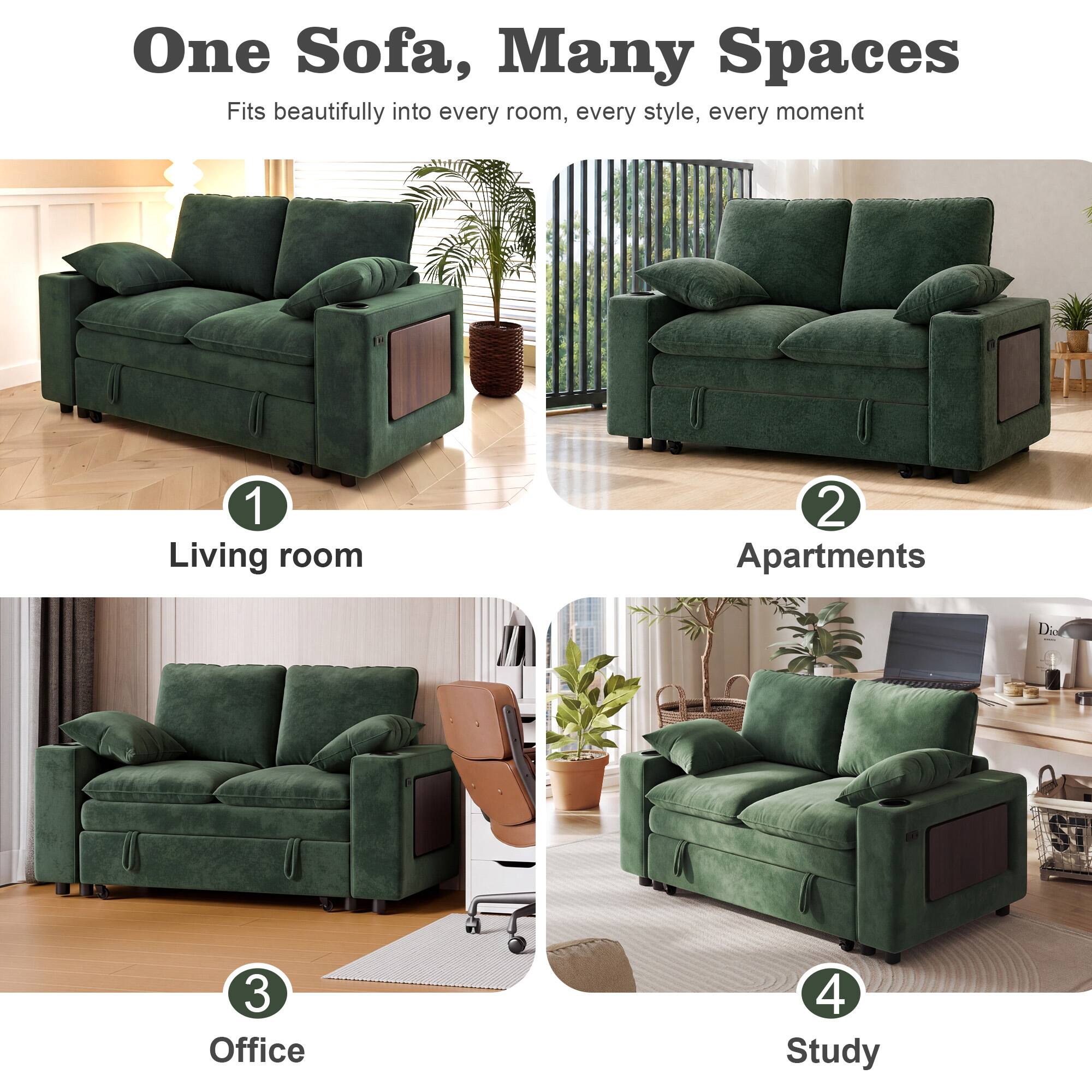 One Sofa, Many Spaces  
Fits beautifully into every room, every style, every moment

1. Living room
2. Apartments
3. Office
4. Study