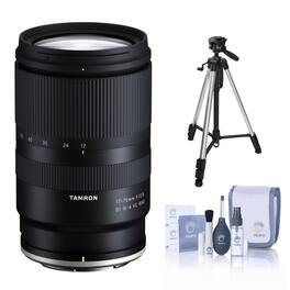 Bundle - Tamron - 17-70mm f/2.8 Di III-A VC RXD Lens for Nikon Z, with 3-Section Aluminum Tripod and Cleaning Kit